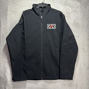 Port Authority Black Softshell Jacket "God's Not Dead" Embroidered Large